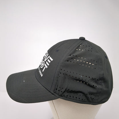 Brave Robot Strapback Hat Black One Size Adjustable Embroidered Laser Cut