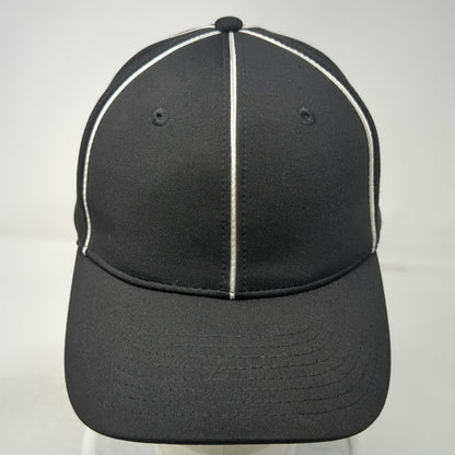 Smitty Baseball Cap Black M Flexfit White Seam Piping Fitted Umpire Sport Hat