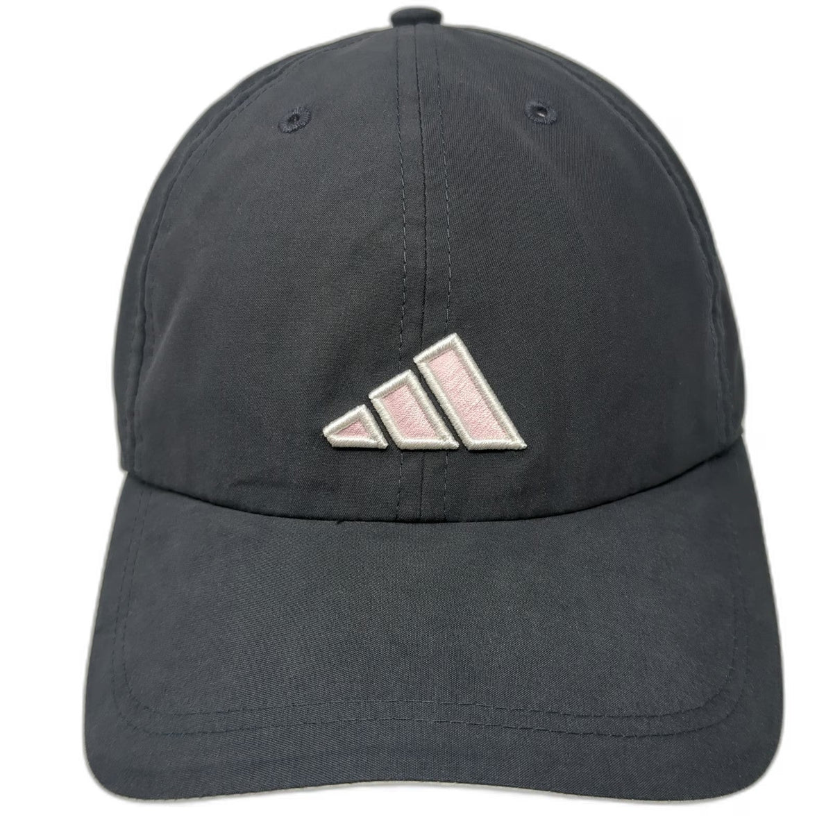 Adidas Baseball Cap Blue One Size Climalite Polyester Strapback Pink Logo Hat