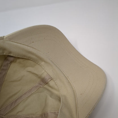 Unbranded Strapback Hat Tan One Size Adjustable Vented Holes 6 Panel Blank