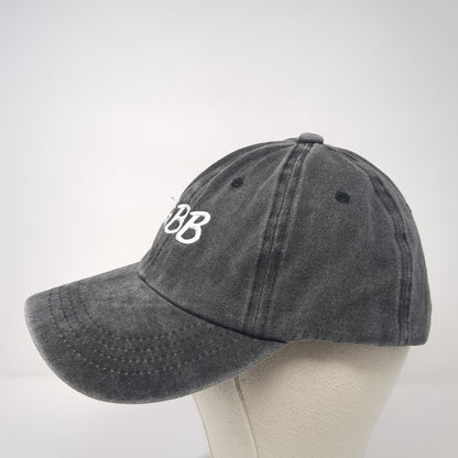 #BB Slideback Hat Gray One Size Adjustable Embroidered Vent Holes