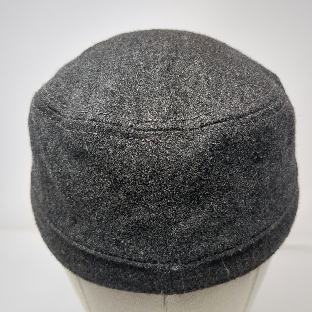 Lids Army Cap Gray M Wool Blend Military Style Hat Fitted Blank Plain Cadet