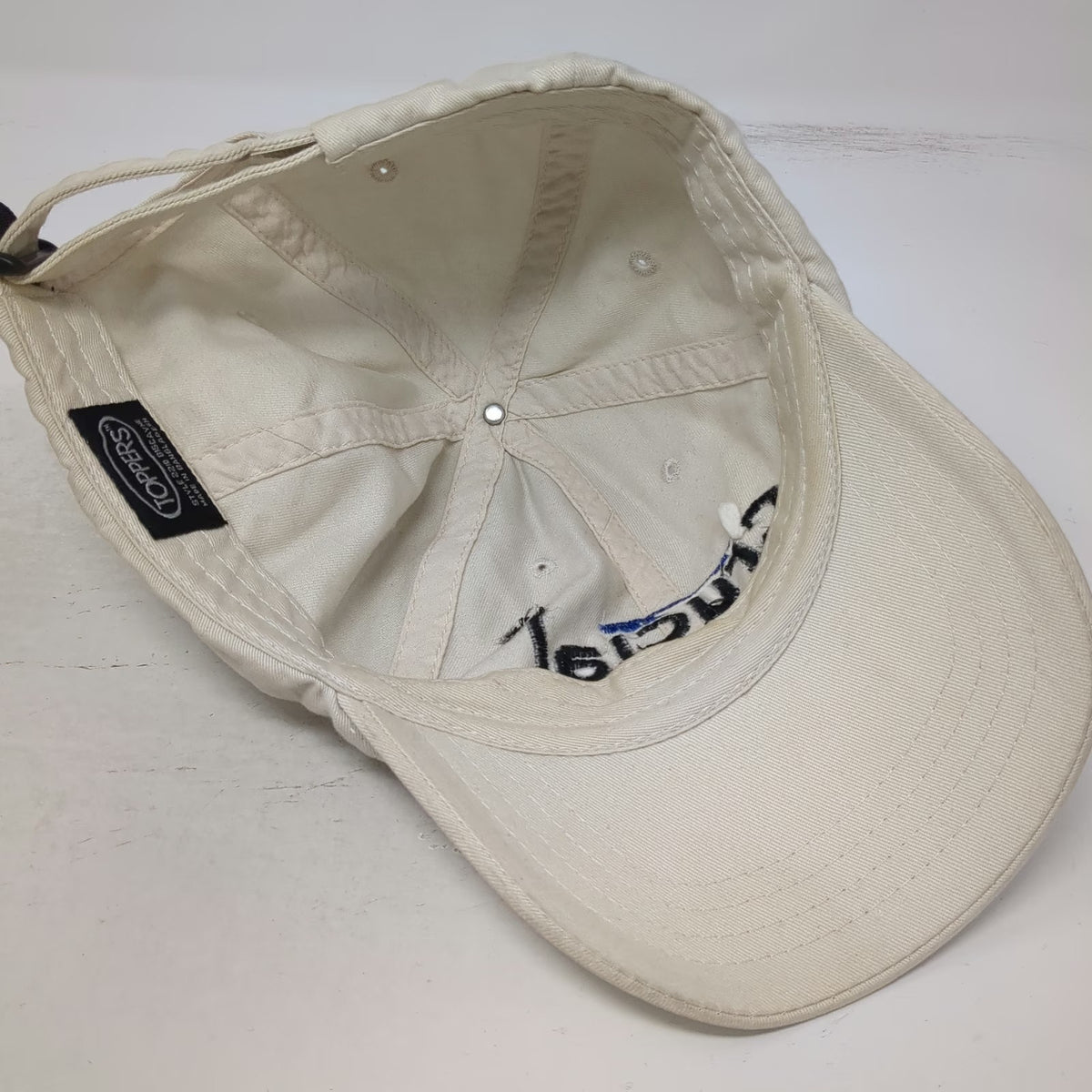 Toppers Baseball Cap Beige One Size Crucial Technology Embroidered Slideback Hat