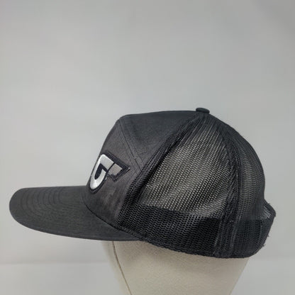 Richardson Snapback Trucker Hat Black One Size Adjustable Mesh Back 6 Panel