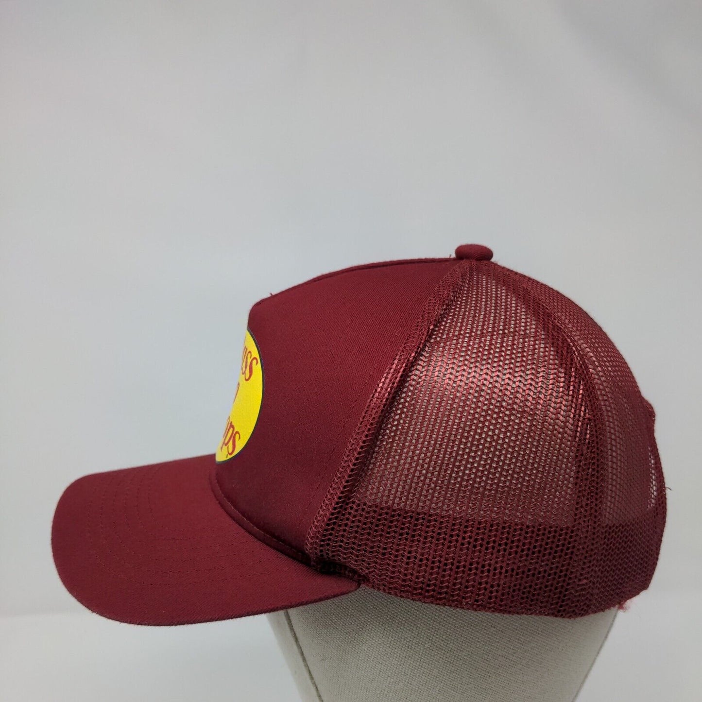 Bass Pro Shops Snapback Mesh Back Trucker Hat Red OSFM Gone Fishing Solid
