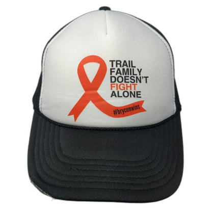 Otto Trucker Hat Black White One Size Trail Family Awareness Ribbon Brycenwins