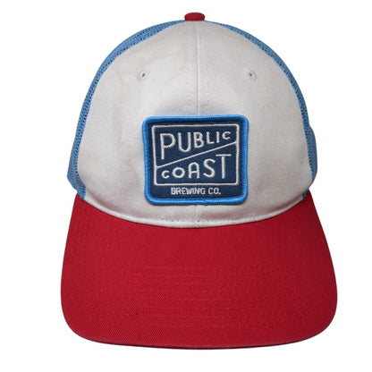 Public Coast Brewing Co Snapback Trucker Hat Multi One Size Adjustable Mesh Back