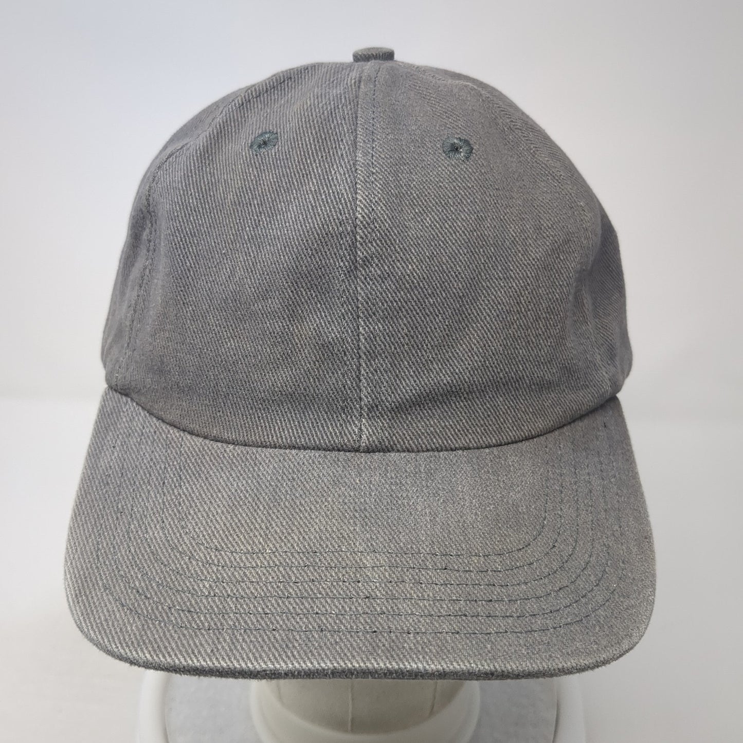 Unbranded Strapback Hat Gray One Size Adjustable Vent Holes Outdoor Blank
