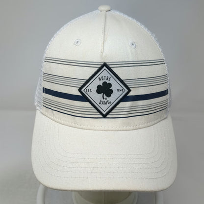 Notre Dame NCAA Top of the World White Blue Gray Black Trucker Hat One Size Mesh