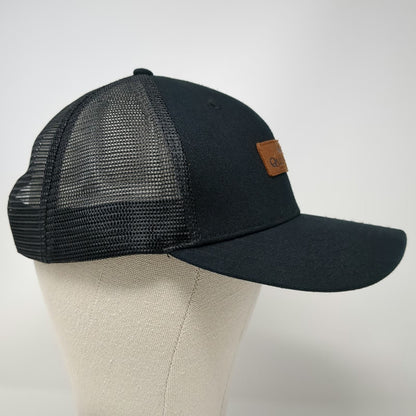 Quiksilver Trucker Hat Black One Size Mesh Back Snapback Boardriding Logo Patch
