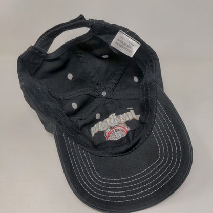 Jim Beam Strapback Hat Black OSFA Embroidered Adjustable Vent Holes