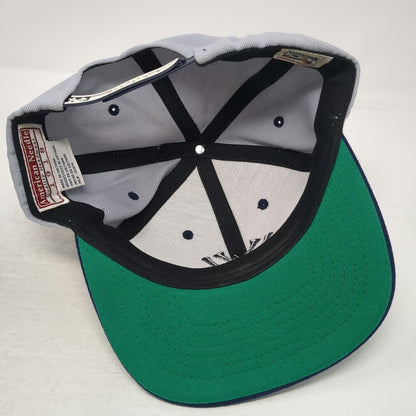 New York Yankees MLB American Needle Snapback Gray Blue Hat One Size Green Brim