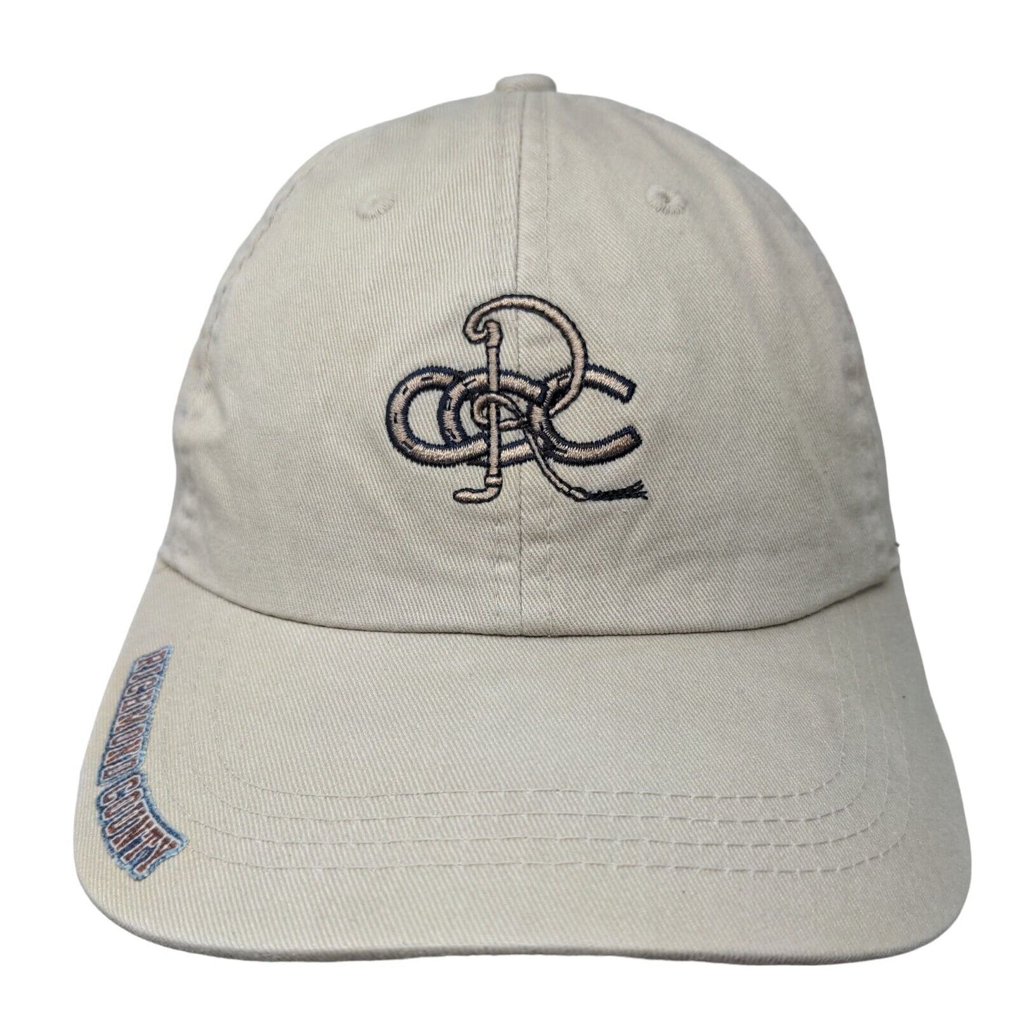 Richmond County Strapback Hat Tan Extreme Fit Embroidered Horseshoe Ahead