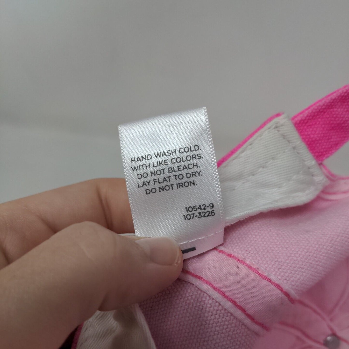 Unbranded Slideback Hat Pink One Size Adjustable Vented Holes Distressed Blank