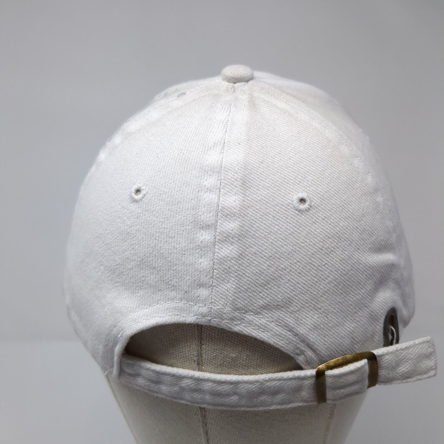 Hawaii Slideback Hat White One Size Adjustable Embroidered Vented Holes Surfware