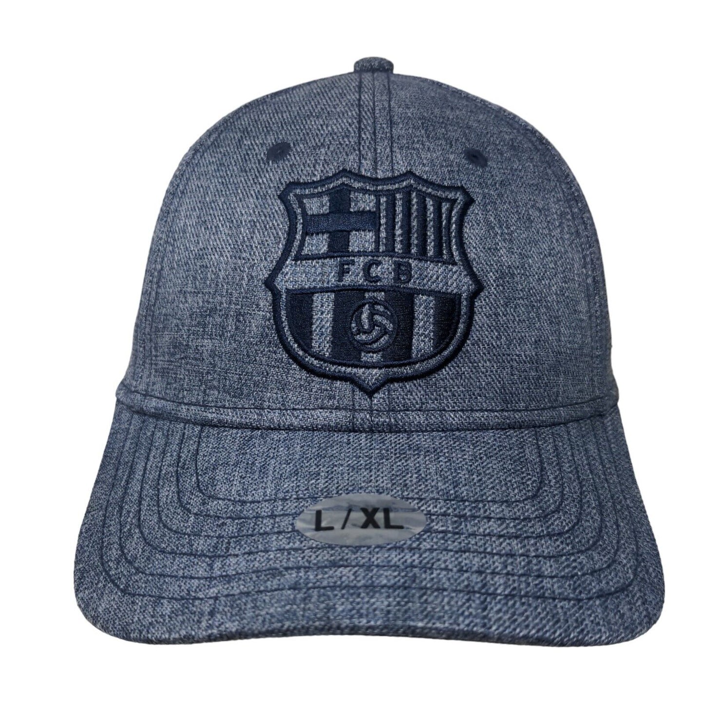 FC Barcelona Men's Slideback Hat Blue Size L/XL Embroidered Logo Barca