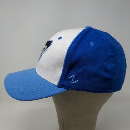 Zephyr Men's Fitted Hat Blue Size M/L Embroidered Shark Tooth Logo Acrylic