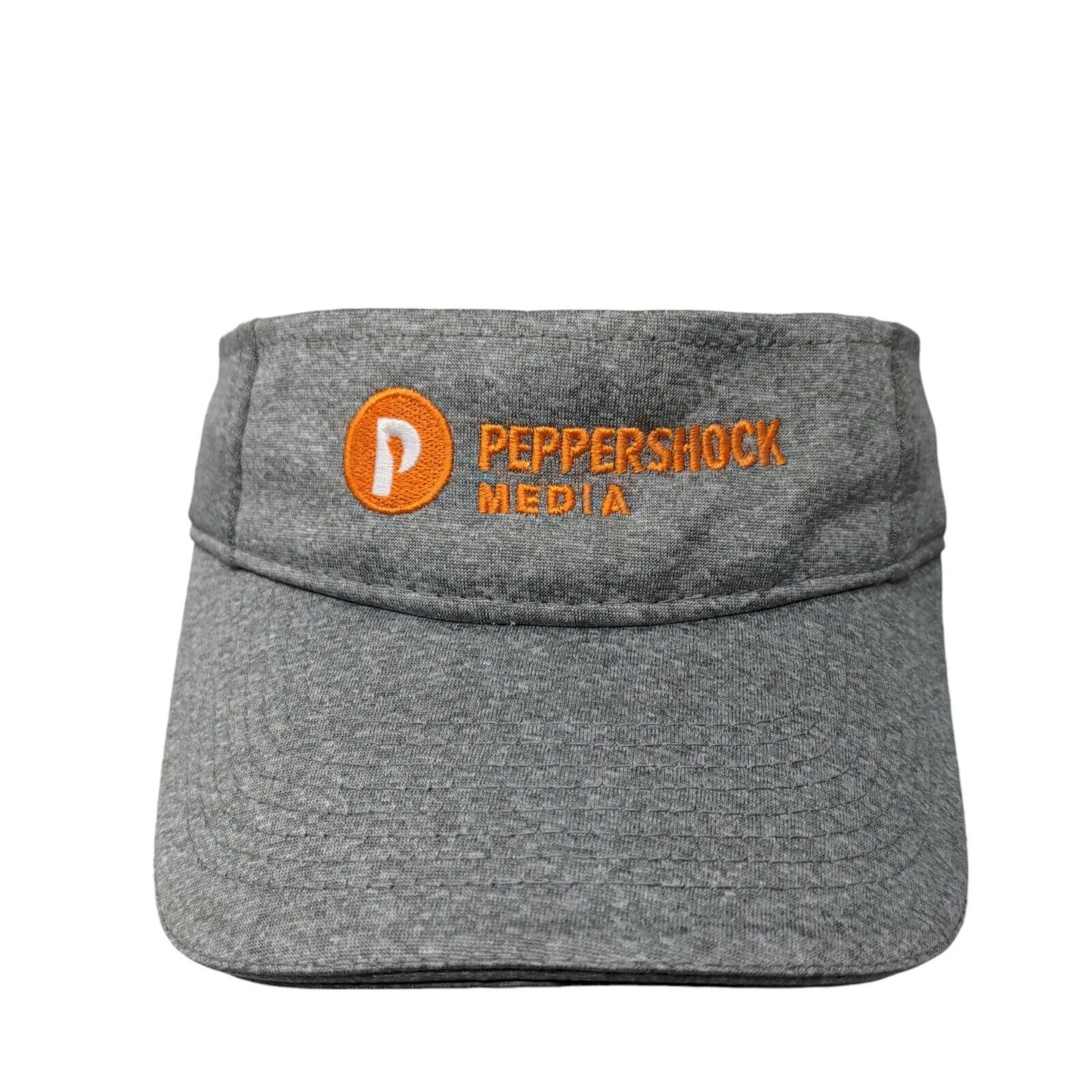Peppershock Media Strapback Sun Visor Gray One Size Adjustable Sport-Tek