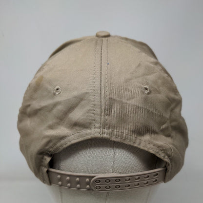 Nations Rent Snapback Hat Tan OSFA Embroidered Vent Holes Cobra Caps
