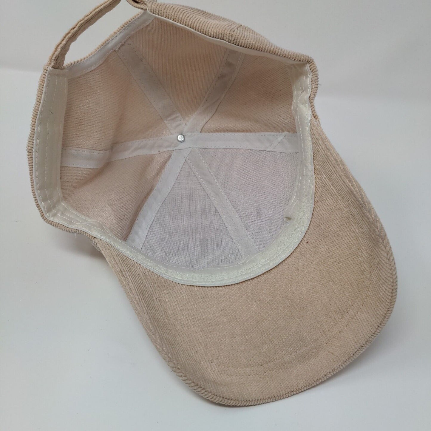 Unbranded Slideback Hat Solid Tan OSFA Adjustable Blank Corduroy