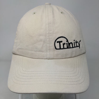 Trinity Slideback Hat Tan OSFM Adjustable Embroidered Quake City Caps Cotton