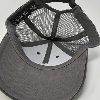 Ahead Baseball Cap Gray One Size Sun Valley Idaho Corduroy Mesh Slideback Hat