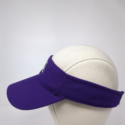Letter M Adult Strapback Sun Visor Hat Purple OS Adjustable Augusta Sportswear