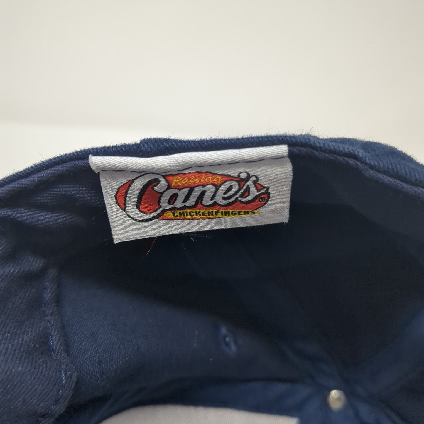 Raising Cane's Chicken Finger Baseball Cap Blue One Size Adjustable Embroidered