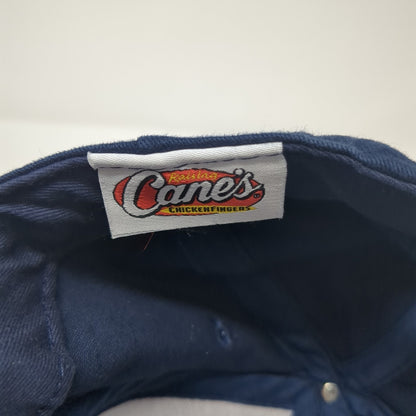Raising Cane's Chicken Finger Baseball Cap Blue One Size Adjustable Embroidered