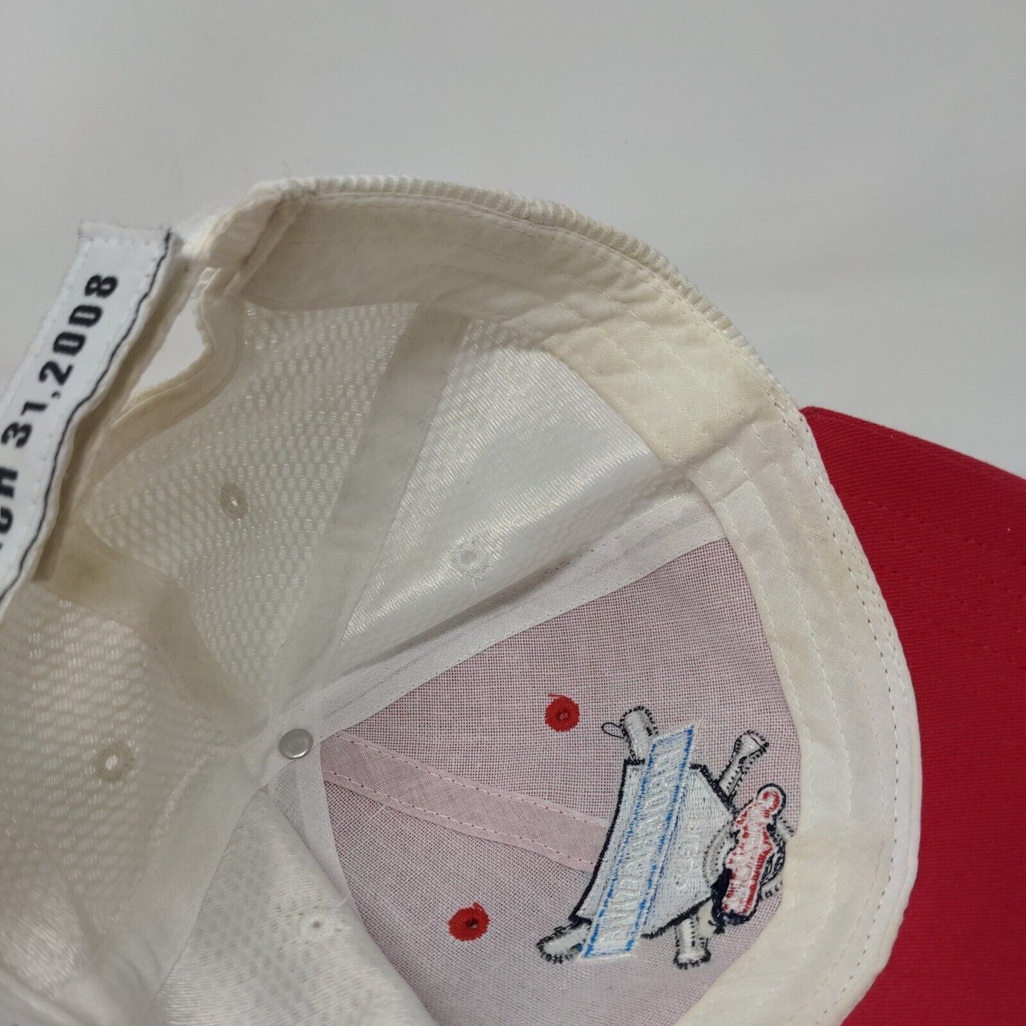 Indianapolis Indians Strapback Mesh Back Hat Red White Progressive Field MiLB