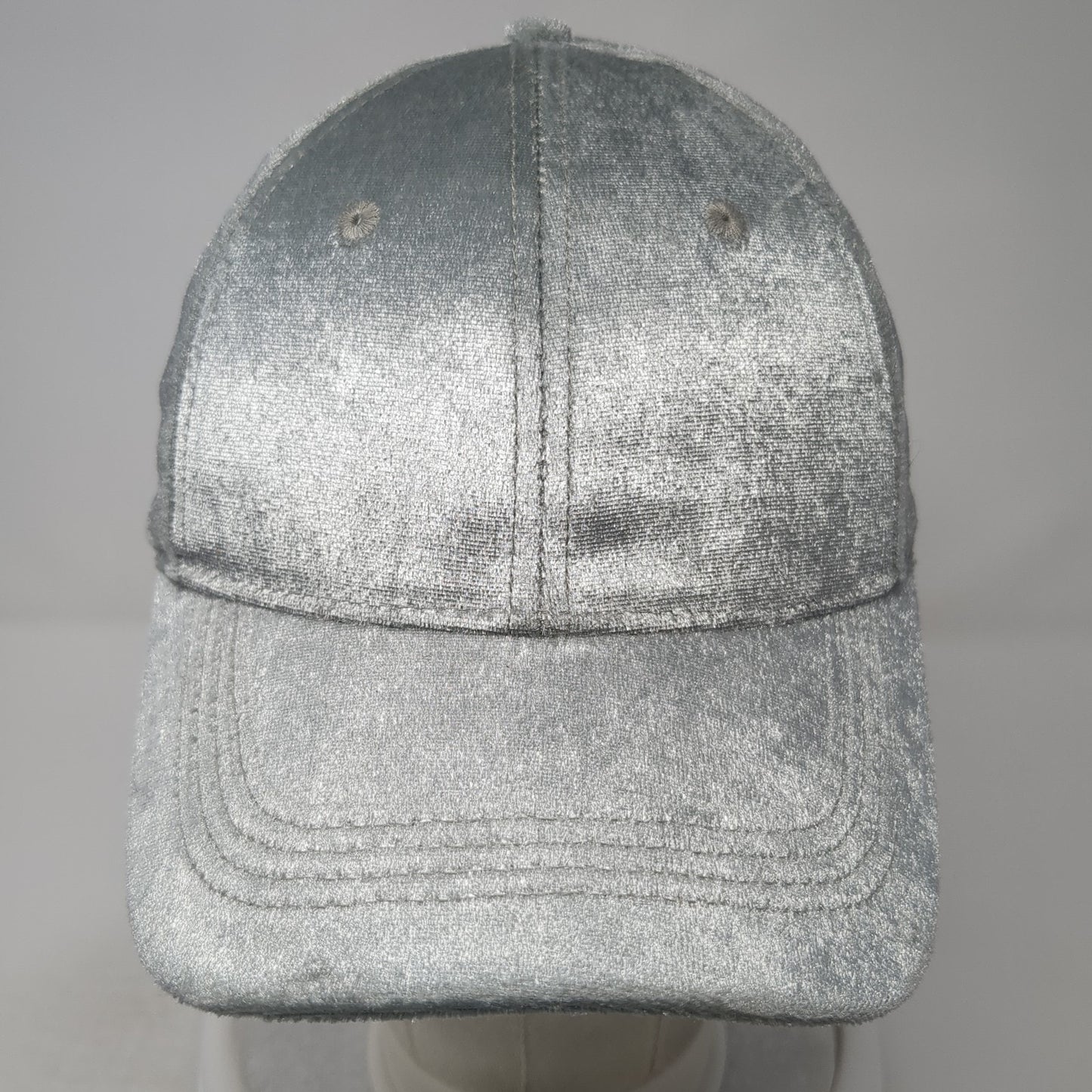 Michael Stars Slideback Baseball Cap Gray One Size Adjustable Metallic Blank