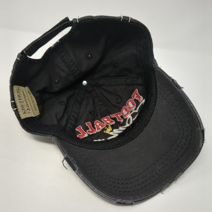 Football Mama May Yell Loudly Strapback Hat Black OS Distressed KB ETHOS Vintage