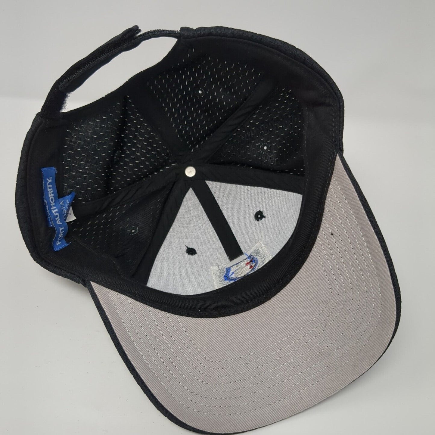 Idaho Strapback Hat Black One Size Adjustable Embroidered Port Authority