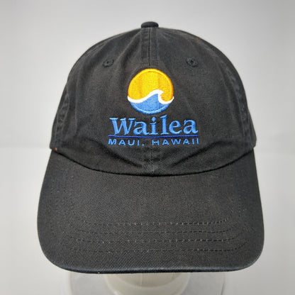 Wailea Maui Hawaii Slideback Hat Black One Size Adjustable Imperial