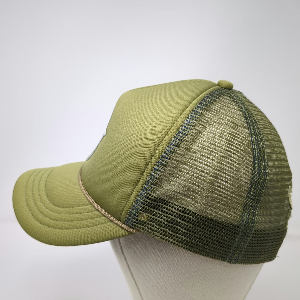 Habitat Trucker Hat Green One Size Smokey Bear Rope Mesh Back Snapback hat