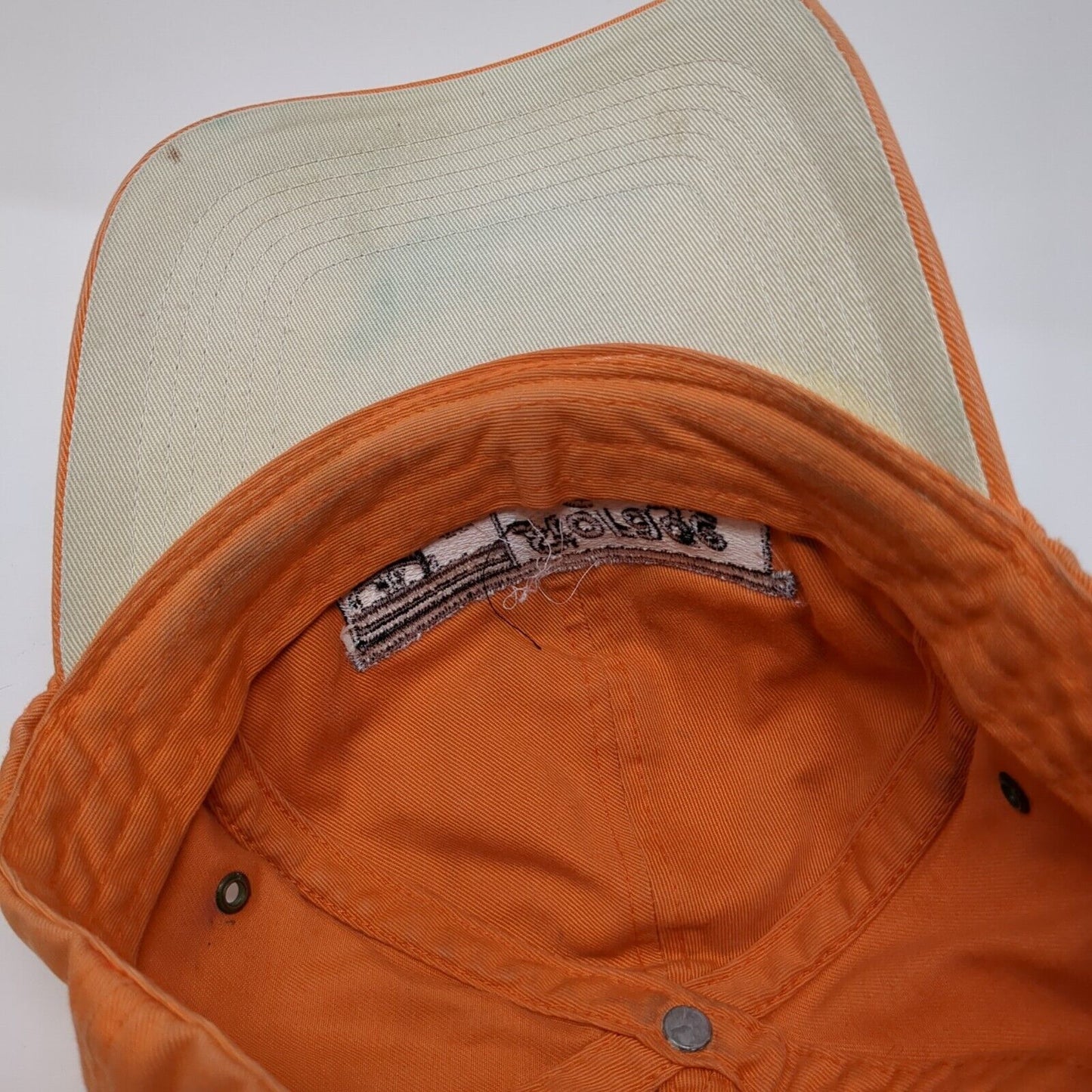 Storage Condos Slideback Hat Orange One Size Adjustable Embroidered