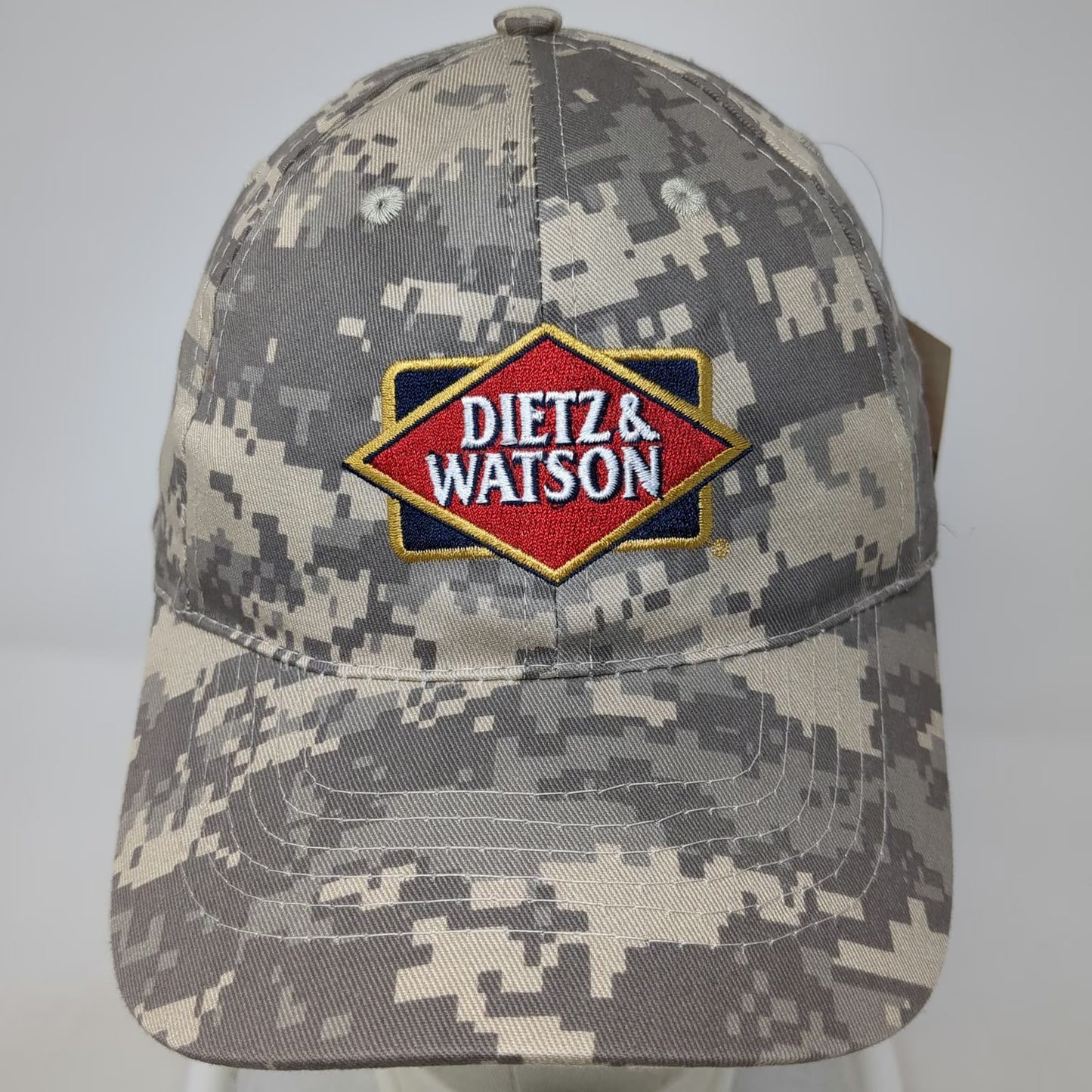 Apollo Dietz & Watson Digital Camo Hat Gray Baseball Cap OS USA Flag Embroidered