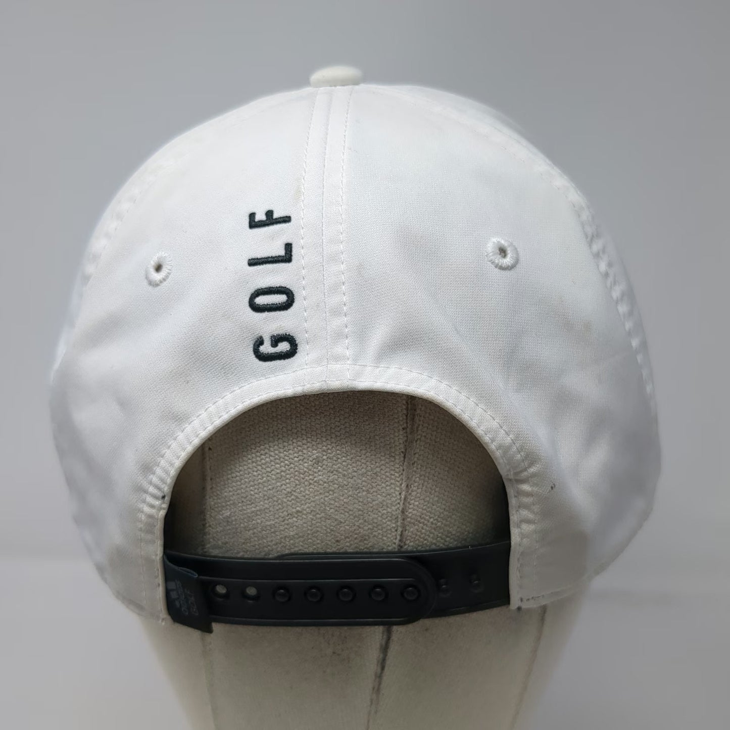 Adidas 5 Panel White Camelback Golf Club Red Rope Snapback Hat Golfing Vintage