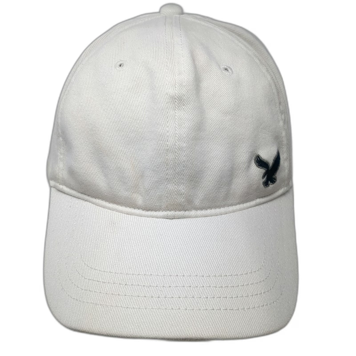American Eagle Outfitters Baseball Cap White XL Fitted Red Underbill Logo Hat