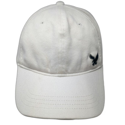 American Eagle Outfitters Baseball Cap White XL Fitted Red Underbill Logo Hat