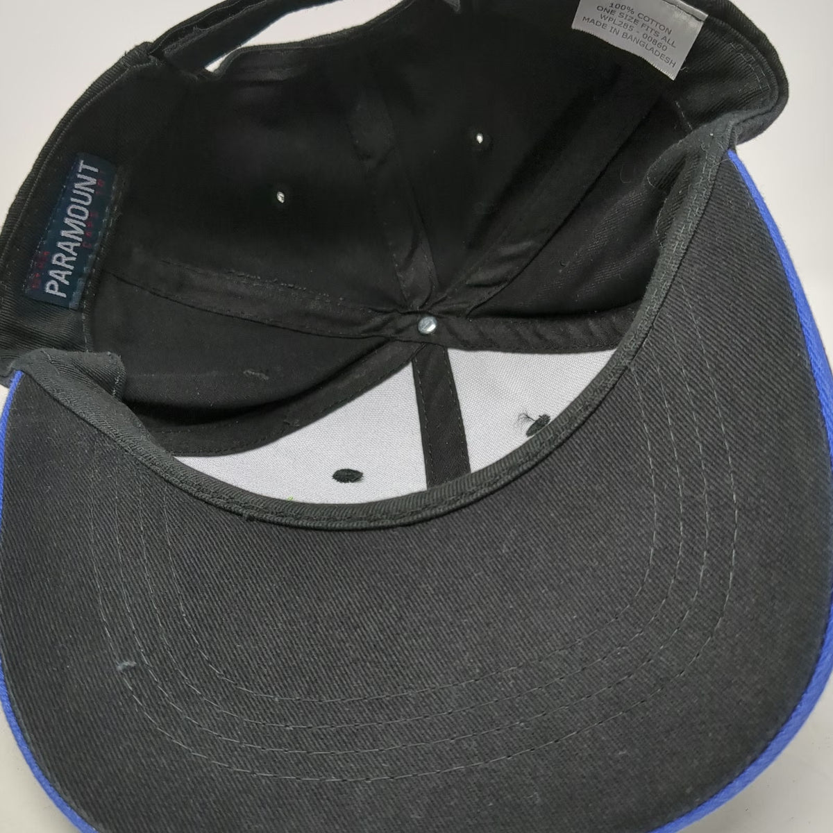 Paramount Baseball Cap Black Blue One Size Bear Trail Lodge Hat Paw Mountain