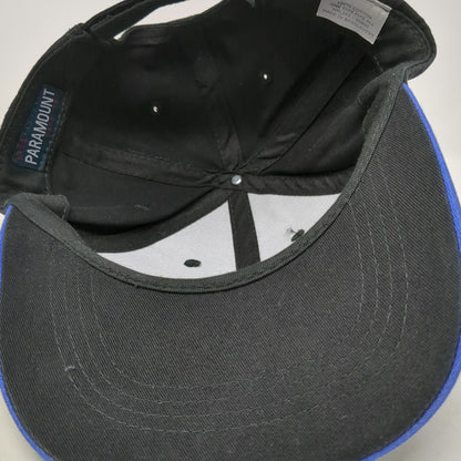 Paramount Baseball Cap Black Blue One Size Bear Trail Lodge Hat Paw Mountain
