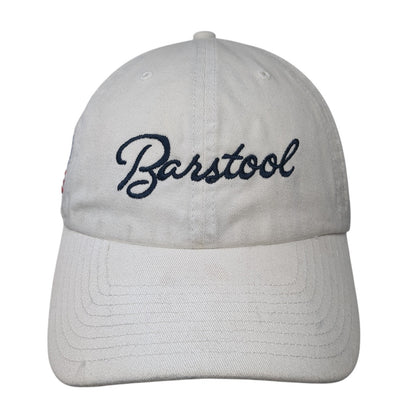 Barstool Slideback Baseball Cap White One Size Adjustable Patriotic '47 Brand