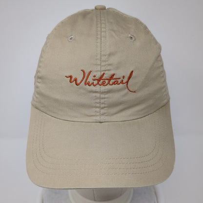 Whitetail Strapback Hat Brown One Size Embroidered Ahead Lightweight