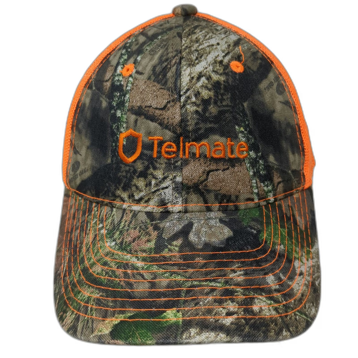 Outdoor Cap Baseball Cap Green Orange Camo One Size Mesh Telmate Shield Hat