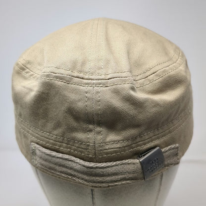 The North Face Army Cap Beige M Slideback Logo Patch 100% Cotton Adjustable Hat
