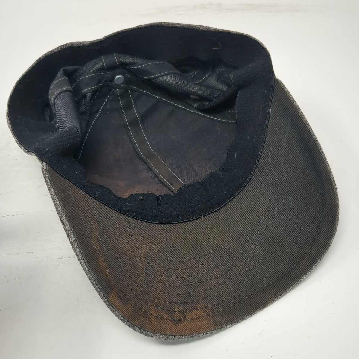 Russell Baseball Cap Gray One Size Heathered Stretch Fit Dri-Power Athletic Hat