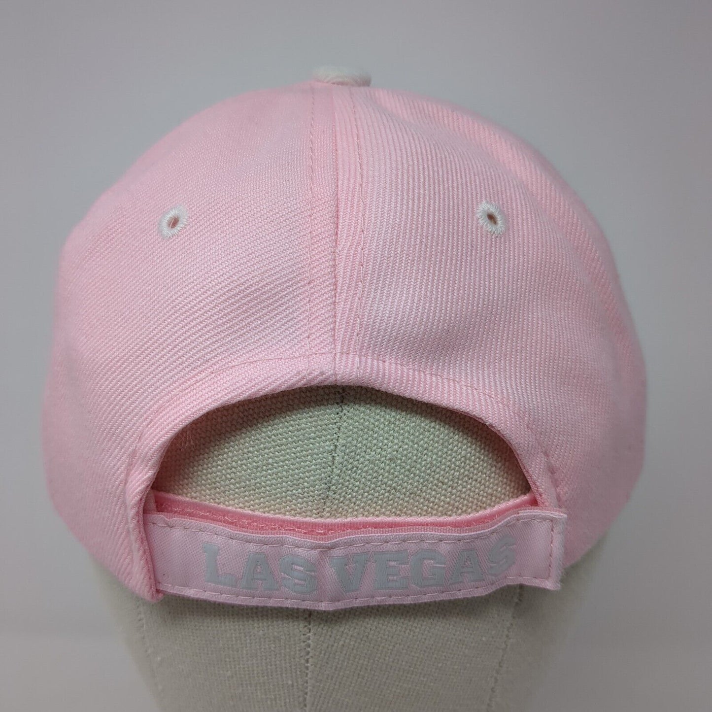 Las Vegas Nevada Strapback Hat Pink One Size Adjustable Embroidered Best Vina