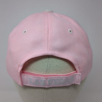 Las Vegas Nevada Strapback Hat Pink One Size Adjustable Embroidered Best Vina