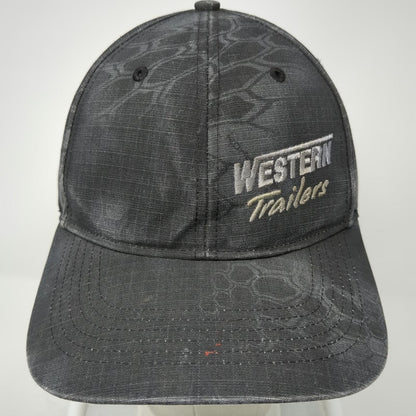 Richardson Baseball Cap Black Gray One Size Strapback Western Trailers Hat Logo